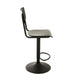 Barkruk Populierenhout Metaal Zwart 79 cm 40x40x105 cm-Barkrukken-J-Line