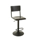 Barkruk Populierenhout Metaal Zwart 79 cm 40x40x105 cm-Barkrukken-J-Line