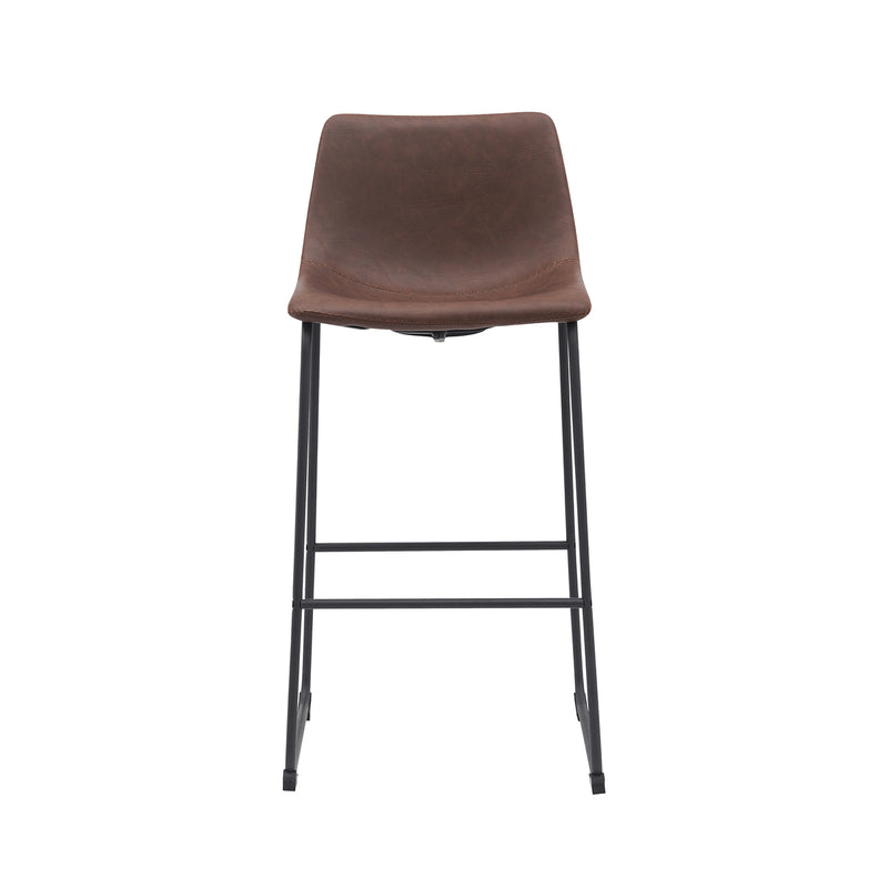 Barkruk Risto Bruin Kunstleder Hoog 47x56x102 cm-Barkrukken-LABEL51