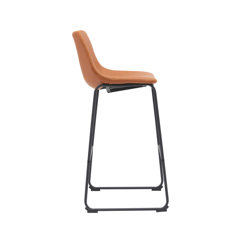 Barkruk Risto Cognac Kunstleder Hoog 47x56x102 cm-Barkrukken-LABEL51