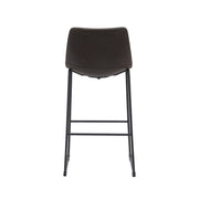 Barkruk Risto Donkerbruin Kunstleder Hoog 47x56x102 cm-Barkrukken-LABEL51