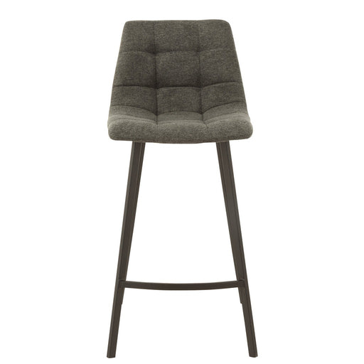 Barkruk Stephane Textiel/Metaal Donker Grijs Grijs/greige 43 cm-Barkrukken-J-Line