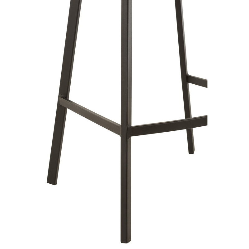 Barkruk Stephane Textiel/Metaal Donker Grijs Grijs/greige 43 cm-Barkrukken-J-Line