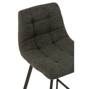 Barkruk Stephane Textiel/Metaal Donker Grijs Grijs/greige 43 cm-Barkrukken-J-Line