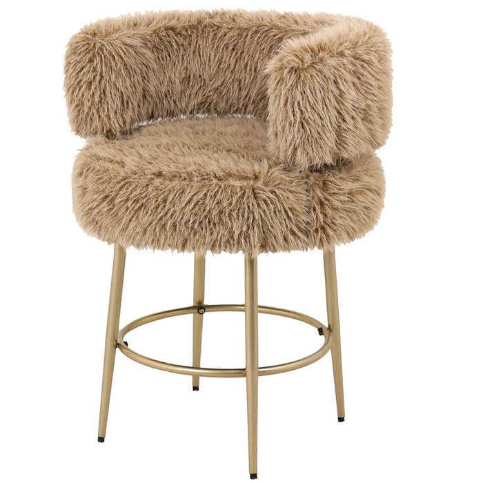 Barkruk Stoel Polyester Bruin-PTMD