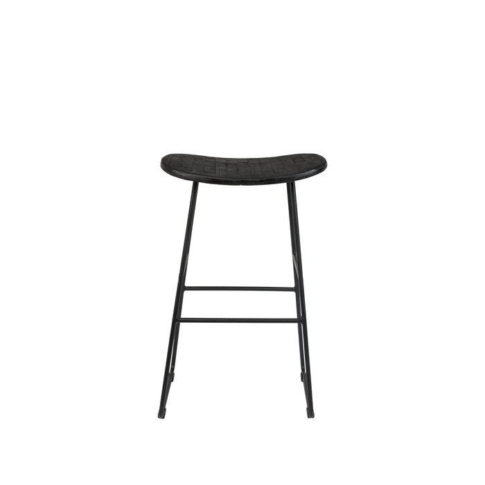 Barkruk Tangle Teak Zwart 62cm-Barkrukken-Creating Home