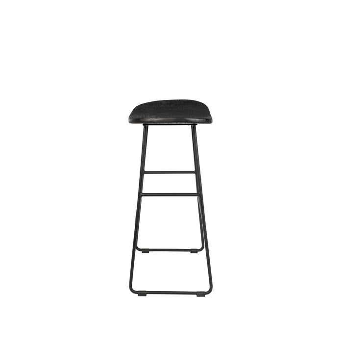 Barkruk Tangle Teak Zwart 62cm-Barkrukken-Creating Home