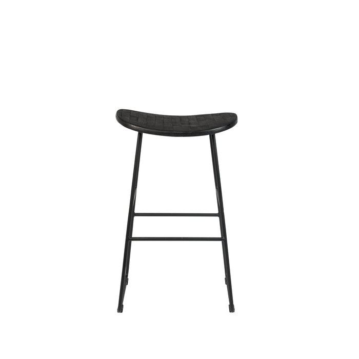 Barkruk Tangle Teak Zwart 62cm-Barkrukken-Creating Home