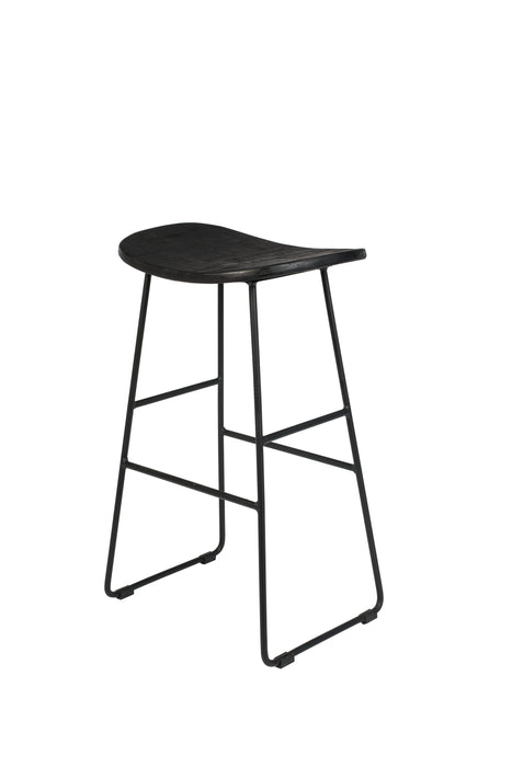 Barkruk Tangle Teak Zwart 62cm-Barkrukken-Creating Home
