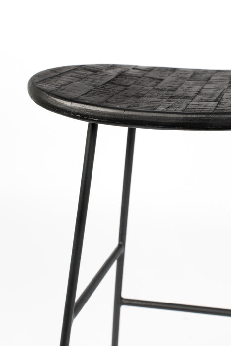 Barkruk Tangle Teak Zwart 62cm-Barkrukken-Creating Home
