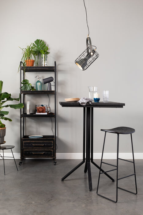 Barkruk Tangle Teak Zwart 76cm-Barkrukken-Creating Home