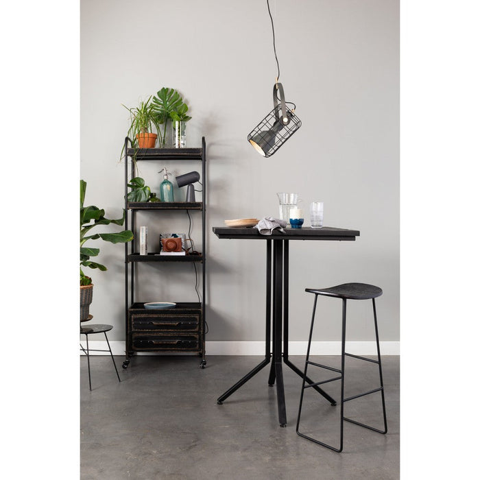 Barkruk Tangle Teak Zwart 76cm-Barkrukken-Creating Home