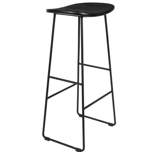 Barkruk Tangle Teak Zwart 76cm-Barkrukken-Creating Home