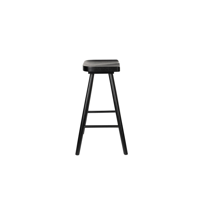 Barkruk Vander Oak hout Zwart 64cm-Barkrukken-Creating Home
