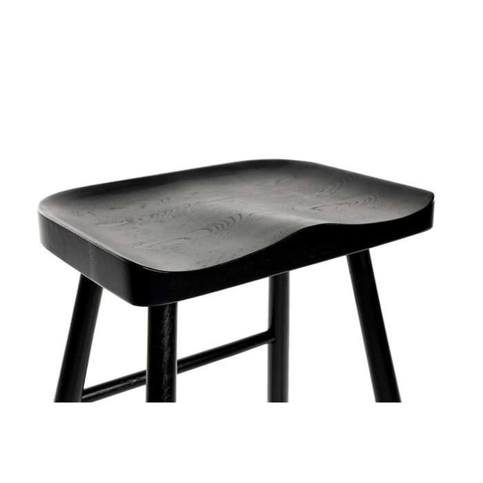 Barkruk Vander Oak hout Zwart 64cm-Barkrukken-Creating Home