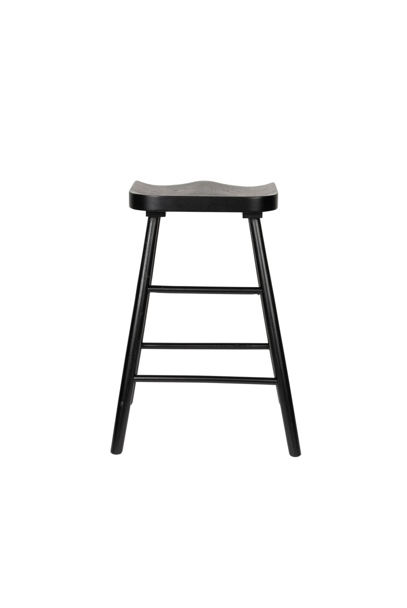 Barkruk Vander Oak hout Zwart 64cm-Barkrukken-Creating Home