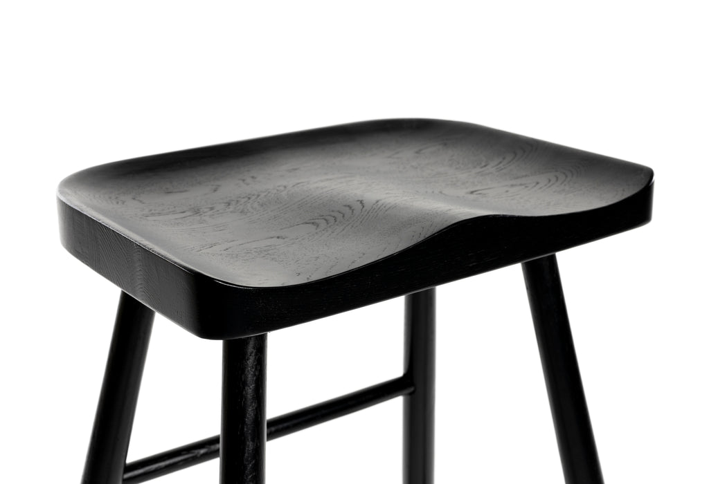 Barkruk Vander Oak hout Zwart 64cm-Barkrukken-Creating Home