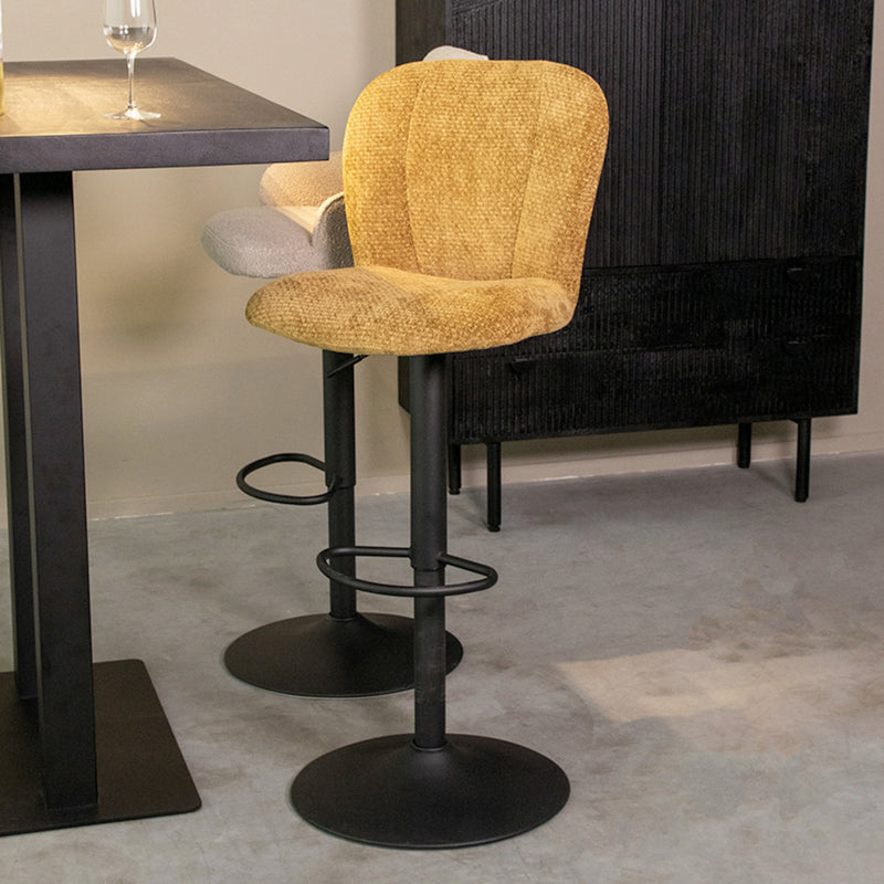 Barkruk Vino Mustard Elite Gaslift 45x53x116 cm-Barkrukken-LABEL51