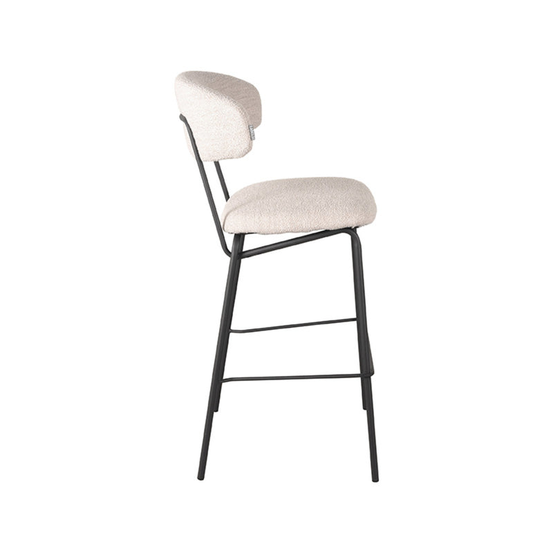 Barkruk Zack Naturel Boucle Hoog 53x56x107 cm-Barkrukken-LABEL51