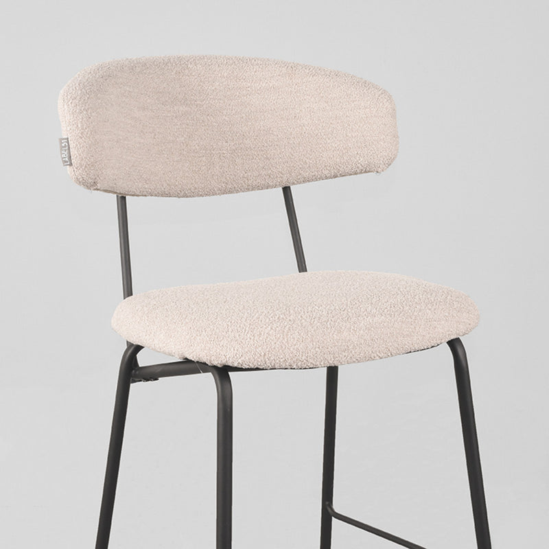 Barkruk Zack Naturel Boucle Laag 53x57x95 cm-Barkrukken-LABEL51