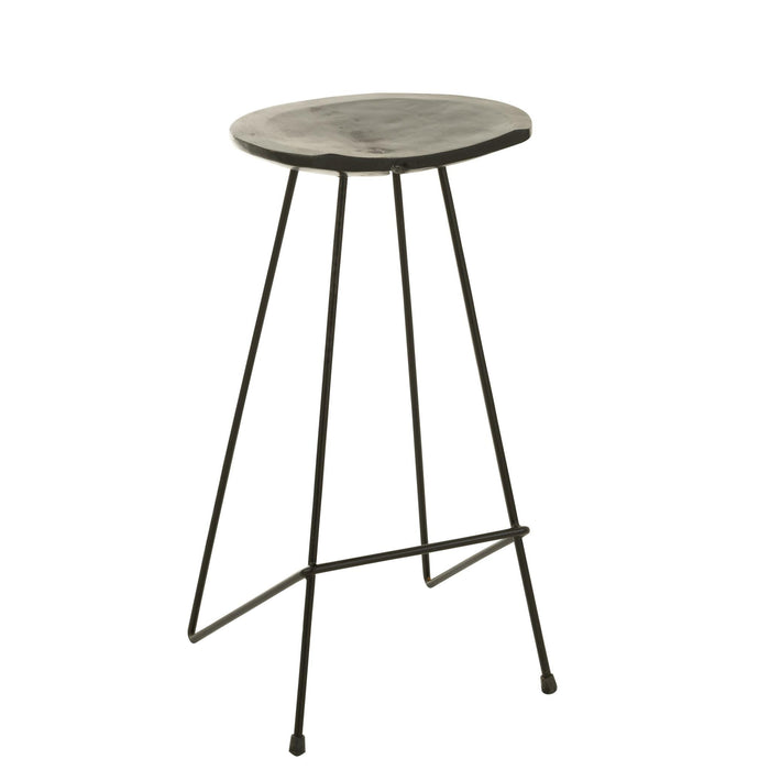 Barkruk Zwart Ijzer 40 cm 40x37x75 cm-Barkrukken-J-Line