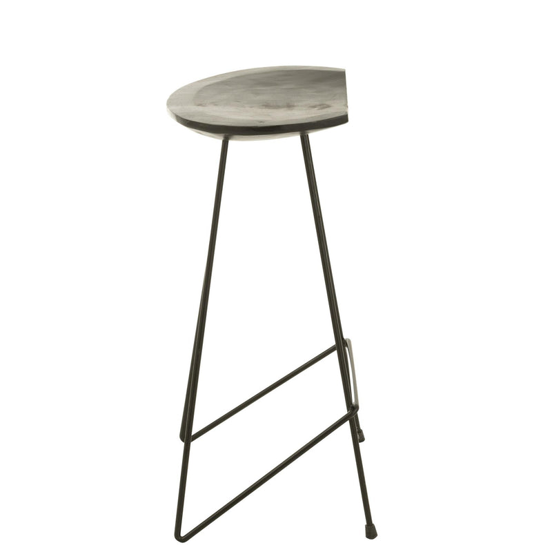 Barkruk Zwart Ijzer 40 cm 40x37x75 cm-Barkrukken-J-Line