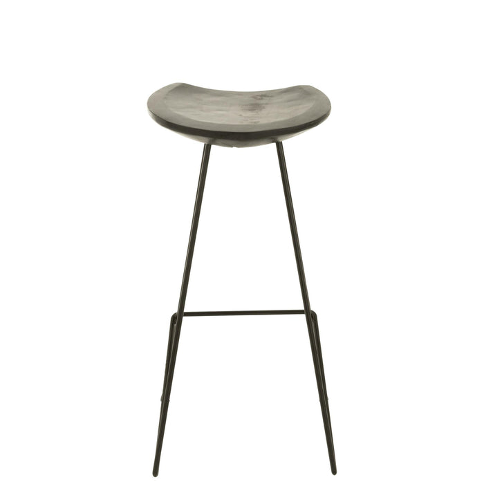 Barkruk Zwart Ijzer 40 cm 40x37x75 cm-Barkrukken-J-Line