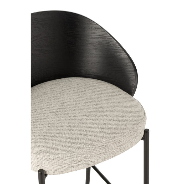 Barkruk Zwart Polyester 50 cm 50.5x53.1x97.8 cm-Barkrukken-J-Line