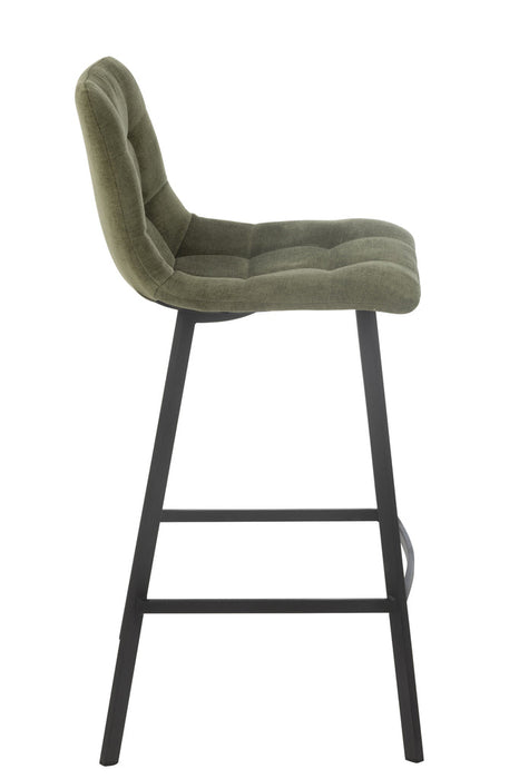Barstoel Kent metaal/polyester groen-Barkrukken-J-Line