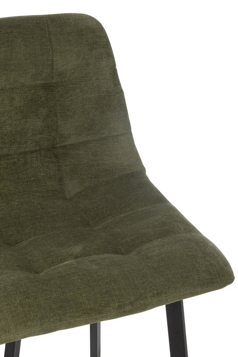 Barstoel Kent metaal/polyester groen-Barkrukken-J-Line