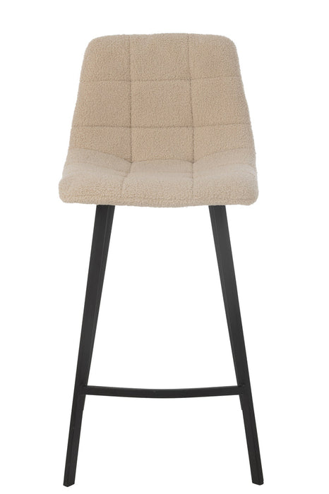 Barstoel Kent metaal/polyester wit-Barkrukken-J-Line