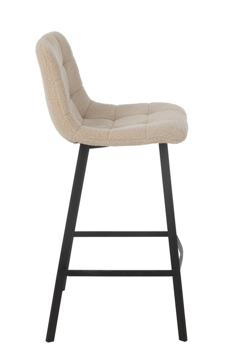 Barstoel Kent metaal/polyester wit-Barkrukken-J-Line