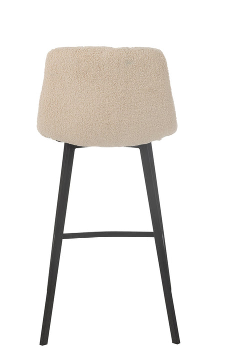 Barstoel Kent metaal/polyester wit-Barkrukken-J-Line