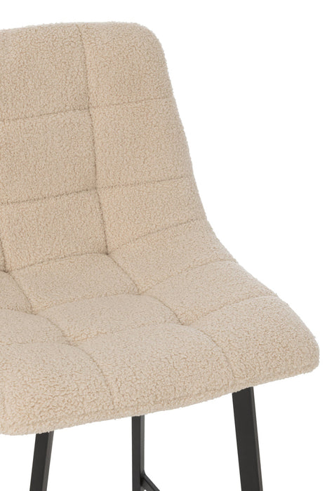 Barstoel Kent metaal/polyester wit-Barkrukken-J-Line