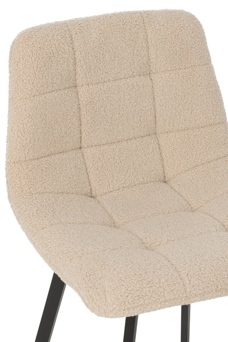 Barstoel Kent metaal/polyester wit-Barkrukken-J-Line