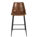 Barstoel Leder/metaal bruin-Barkrukken-J-Line