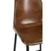 Barstoel Leder/metaal bruin-Barkrukken-J-Line