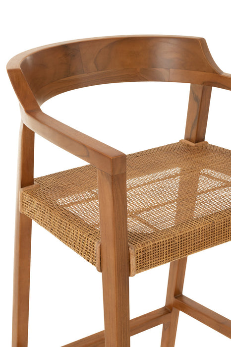 Barstool Emma Teak Brown-Barkrukken-J-Line