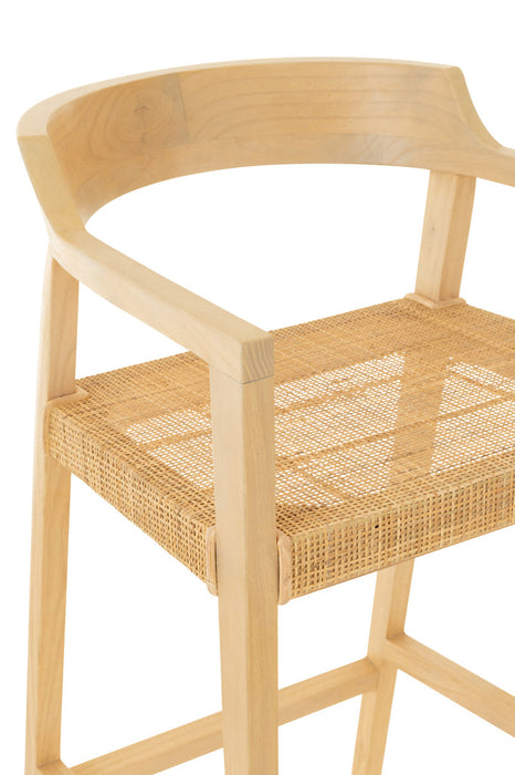 Barstool Emma Teak Natural-Barkrukken-J-Line