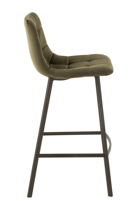 Barstool Olivier Textile/Metal Dark Green-Barkrukken-J-Line