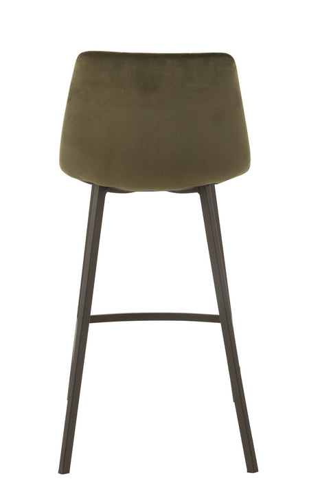 Barstool Olivier Textile/Metal Dark Green-Barkrukken-J-Line