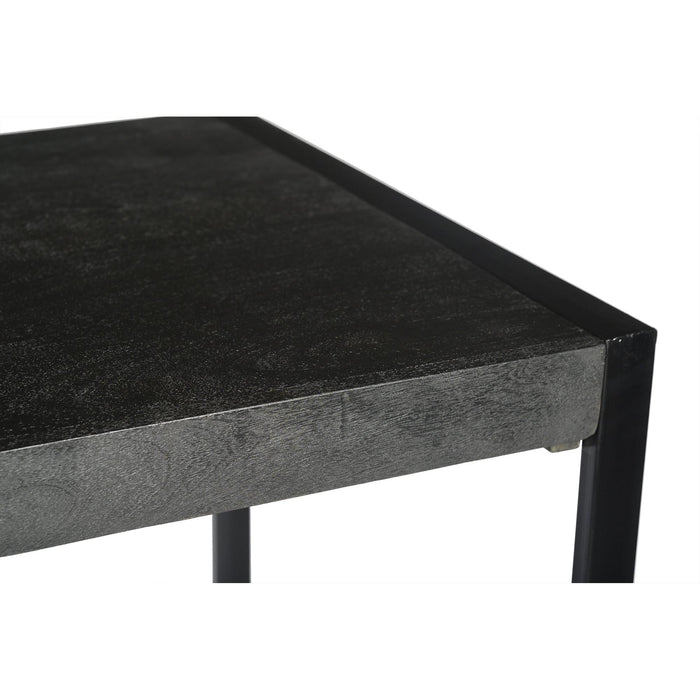 Bartafel Norris Bar Mangohout Zwart 140x80 cm-Bartafels-Livingfurn