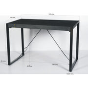 Bartafel Norris Bar Mangohout Zwart 140x80 cm-Bartafels-Livingfurn