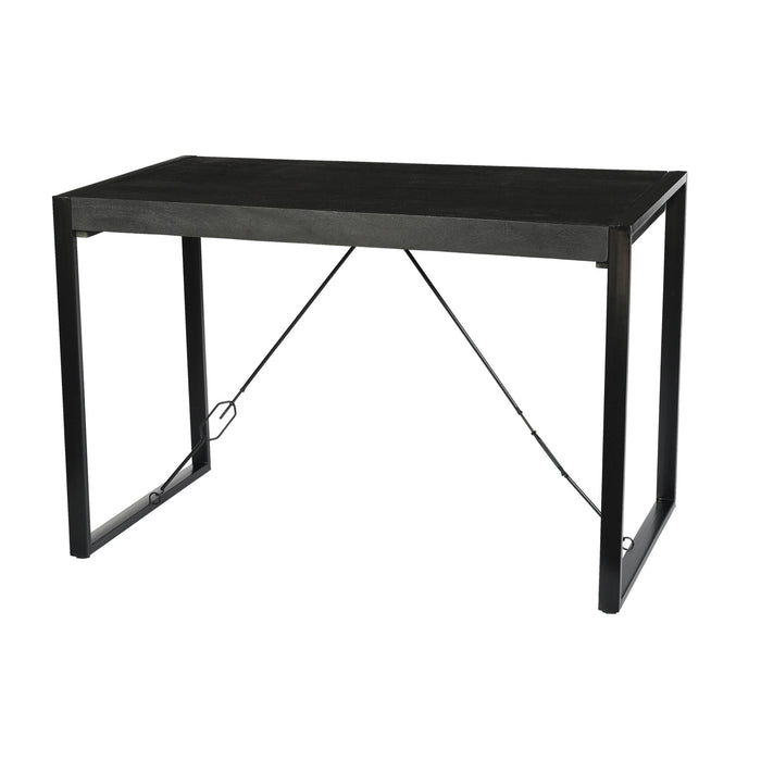 Bartafel Norris Bar Mangohout Zwart 140x80 cm-Bartafels-Livingfurn
