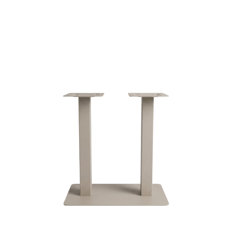 Bartafel Tafelpoot Dubbel Metaal Taupe 70x40x108 cm-Tafelpoten-LABEL51
