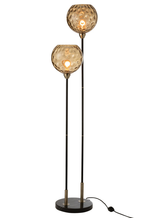 Base Floorlamp Bollie Steel/Marble Black-Lampenvoeten-J-Line