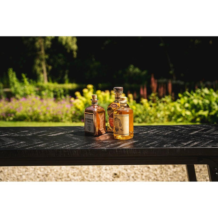 Bazar Bizar Herringbone High tafel - zwart - 140cm-Eettafels-Bazar Bizar