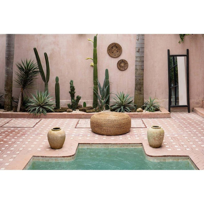 Bazar Bizar Hyacinth Poef - natuurlijk - M-Poefs-Bazar Bizar