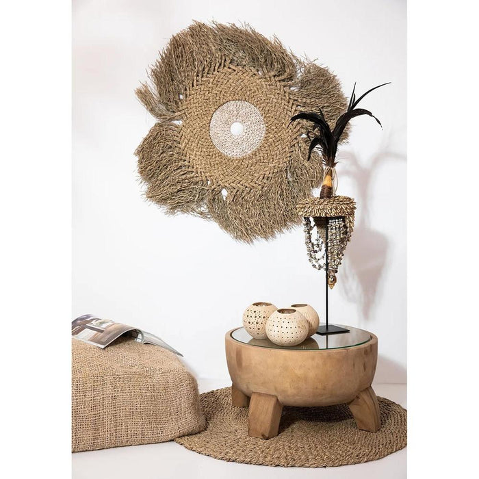 Bazar Bizar Mekong River vloerkleeed - natuurlijk - 90_40-Ronde Vloerkleden-Bazar Bizar