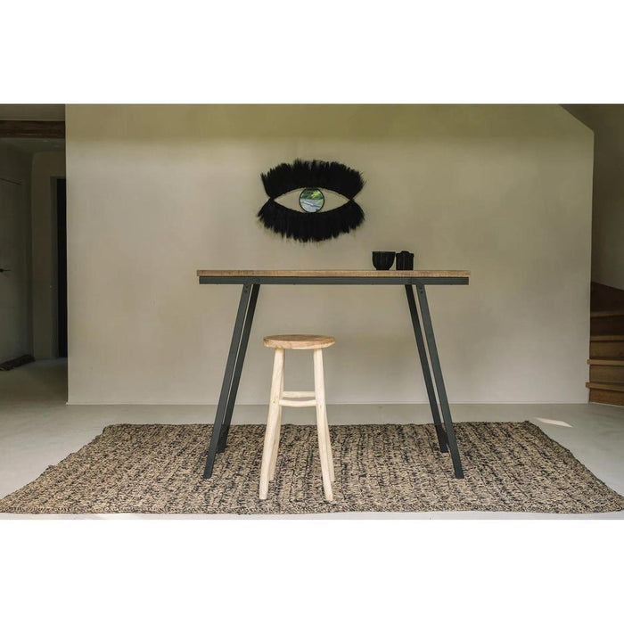 Bazar Bizar Seagrass vloerkleeed - natuurlijk zwart - 200x300-Rechthoekige vloerkleden-Bazar Bizar